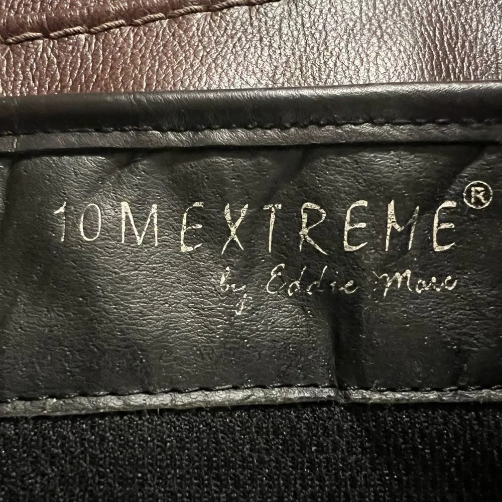 Tom Extreme by Eddie Marc quilted leather tall zip boots w/gold tone hardware